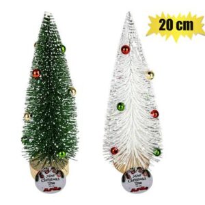 Xmas table decor mini tree w ball 20cm