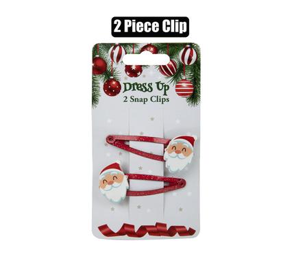 Xmas dress up snap clips set 2pc
