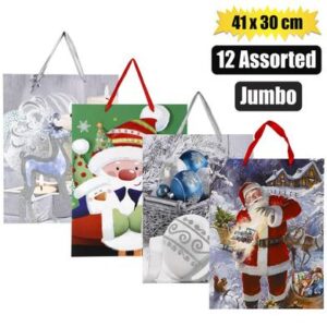 Xmas stationery gift bag jumbo 41x30cm