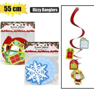 Xmas room decor dizzy danglers 55cm