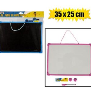 Edu board dry-wipe/chalk+marker 35x25cm