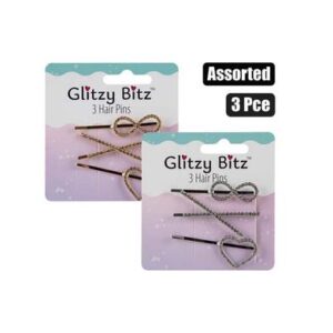Hair clips fashion pins asstd 3pce