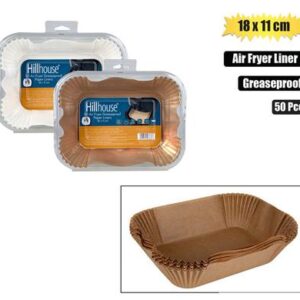 Air fryer liners 18x11x6cm rect 50pc